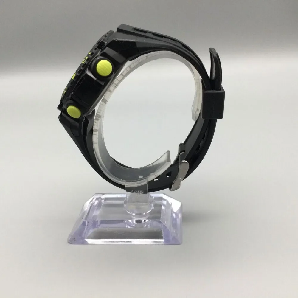 Armitron Pro Sport Digital Watch Men Black Neon Yellow Day Date 100M New Battery - Picture 4 of 14